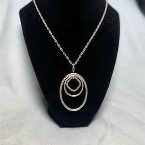 Lucky Brand Silver and Gold Pendant Necklace